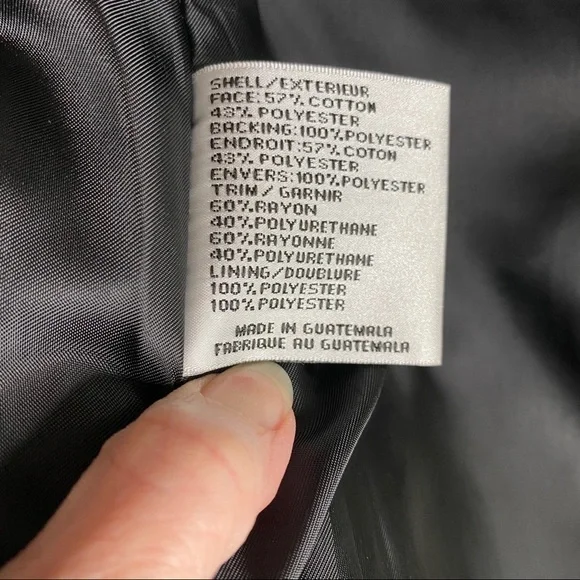 DKNY Black Rain Jacket, Fully Lined Medium - Picture 8 of 8